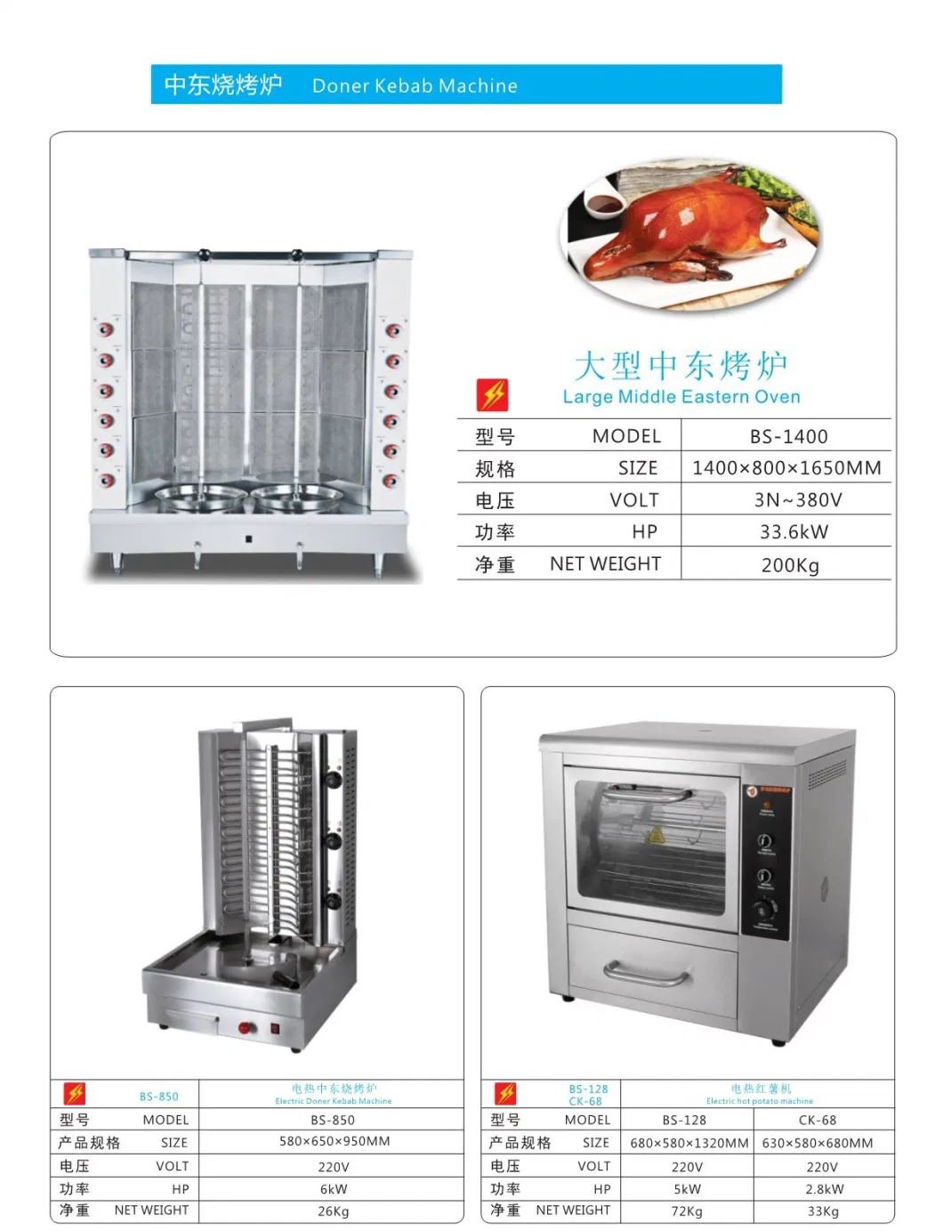 Shawarma Machine Gas Grill Kebab Machine for Sale